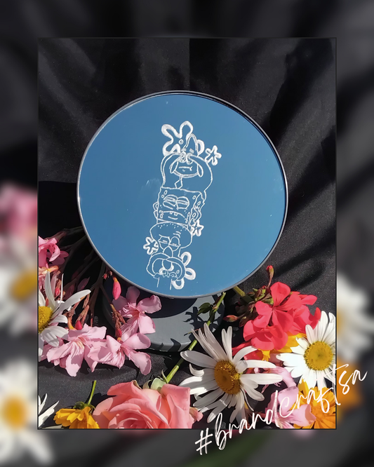 Engraved Desk Mirror