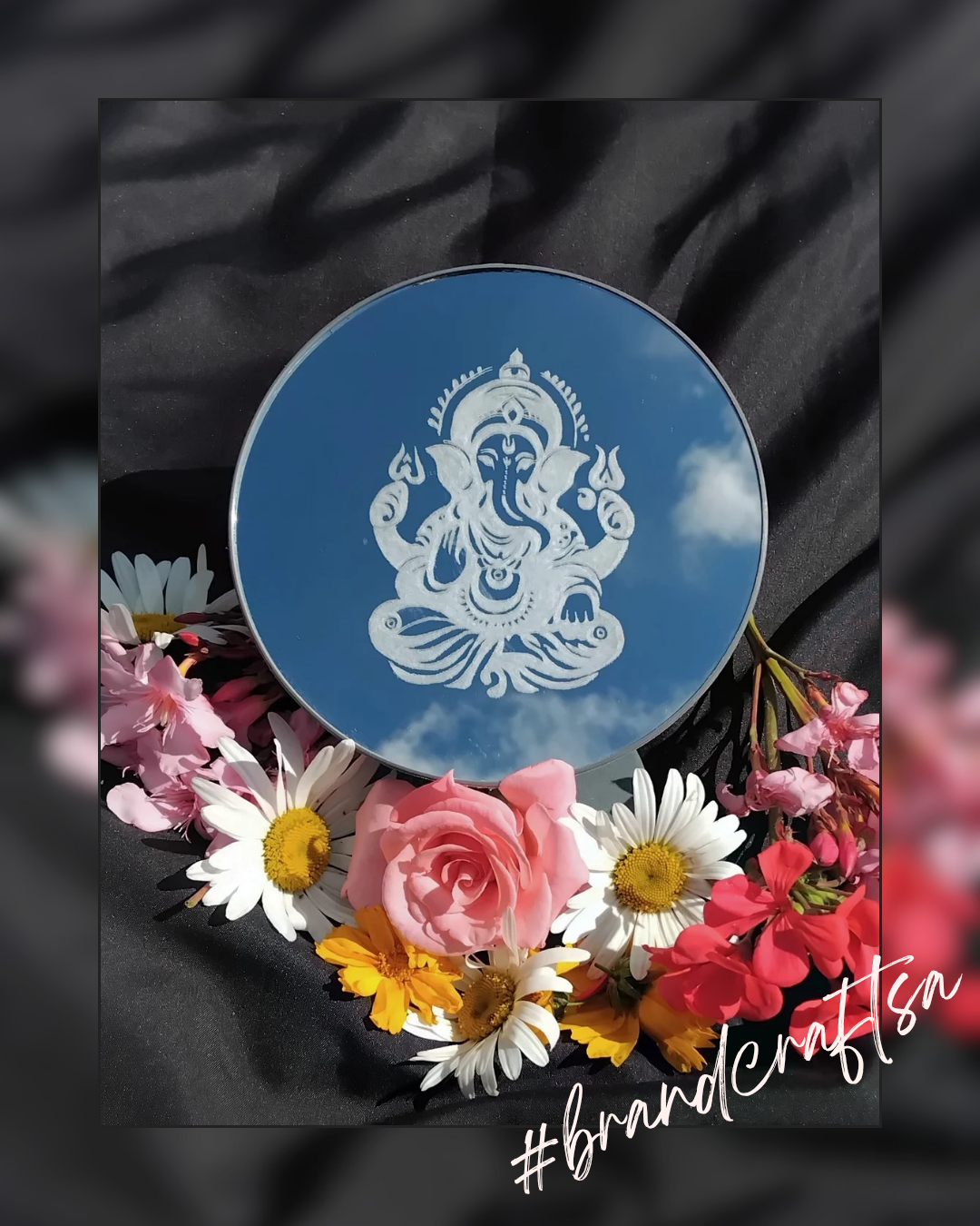 Engraved Desk Mirror