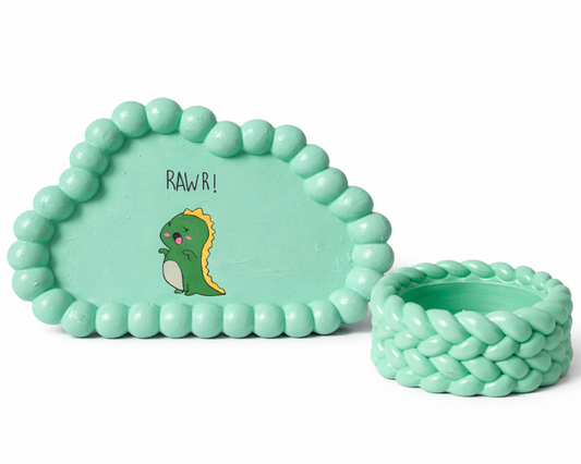 Bubble Cloud Tray & Rope Jar Set