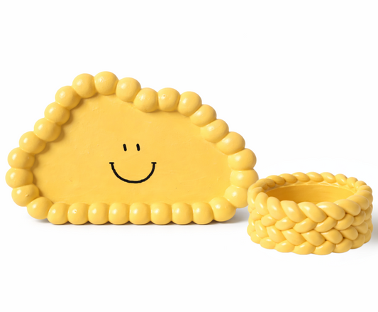 Bubble Cloud Tray & Rope Jar Set